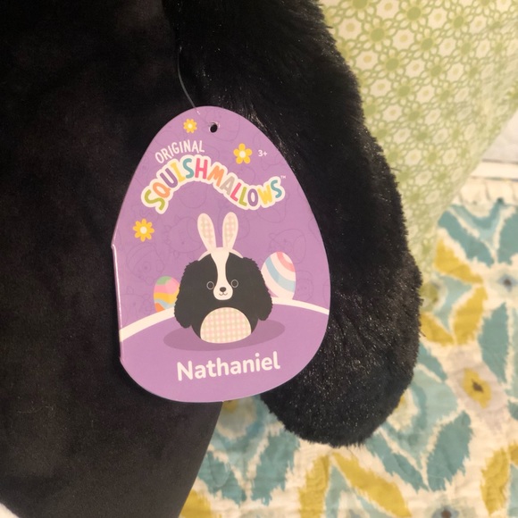 Easter Bunny Ears Nathaniel the Black Cocker 14” Squishmallow! - Picture 2 of 5